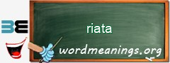 WordMeaning blackboard for riata